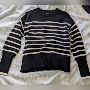 Philosophy black and white striped sweater